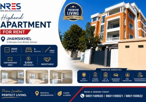 3BHK Apartment for rent in Sanepa, Lalitpur- $2500 per month