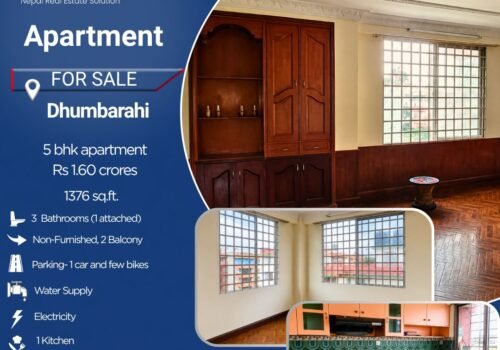 5bhk Non furnished apartment for rent in Dhumbarahi, Kathmandu