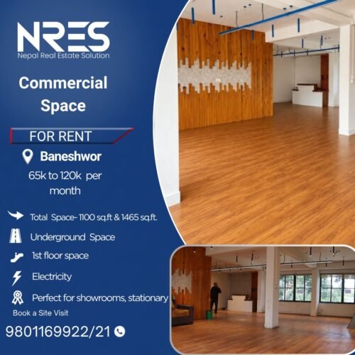 Comercial space for rent in baneshwor