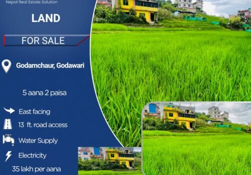 5 aana 2 paisa land for sale in Godawari- Godamchaur