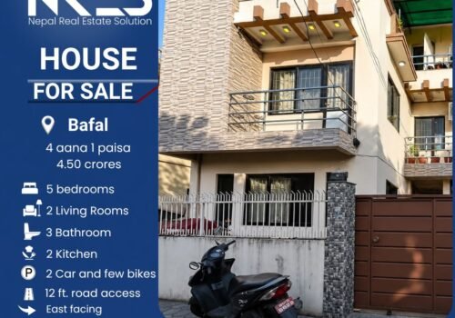 4 aana 1 paisa house for sale in Bafal, Kathmandu