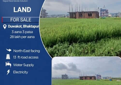 3 aana 3 paisa land for sale in Duwakot, Bhaktapur