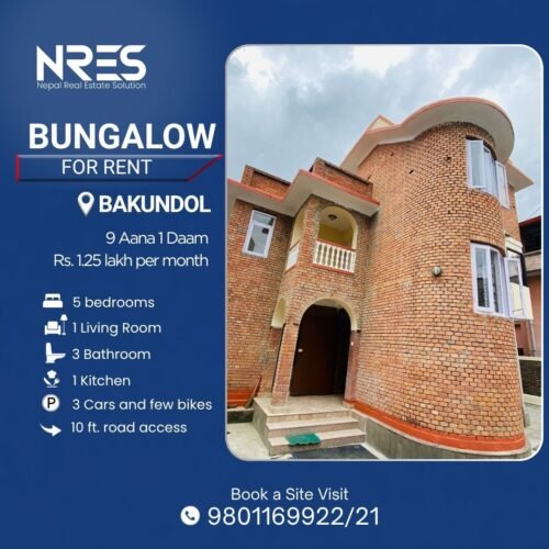 Bungalow for rent in Bakundol, Lalitpur