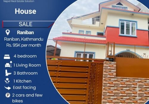 House for rent in Raniban- 95k per month