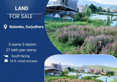 3 aana 3 daam land for sale in Balambu, Gurjudhara