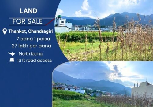 7 aana 1 paisa land for sale in Thankot, Chandragiri