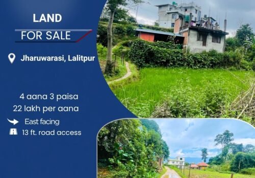 4 aana 3 paisa land for sale in Jharuwarasi, Lalitpur