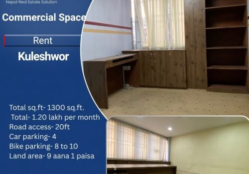 1300 sq.ft. of commercial space for rent in Kuleshwor, Kathmandu